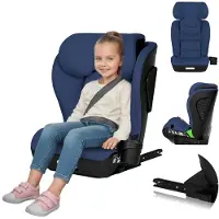 Lionelo Siège enfant Neal i-Size 100-150 cm, jusqu'à 12 ans, Appuie-tête réglable, Système de protection latérale supplémentaire, Réglage de l'inclinaison du dossier Bleu