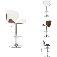 vidaXL Tabouret de bar blanc similicuir - Tabouret de bar