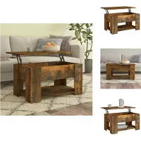 vidaXL Table basse chêne fumé 79x49x41 cm Bois composite - Tables basses