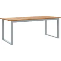 Syfax Table de Jardin Gris 200 x 90 x 75 cm Bois d'Acacia Massif