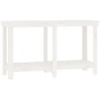 Syfax Banc de travail Blanc 140x50x80 cm Bois de pin massif