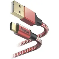 Hama Câble de données USB-C 1.5m rt (rouge)