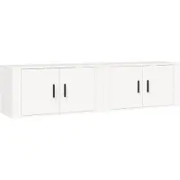Syfax Meubles TV muraux 2 pcs blanc 80x34,5x40 cm