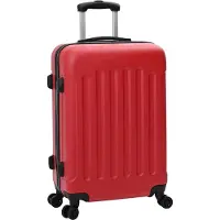 vidaXL : Valise avec serrure, 3 pièces, rouge, 50 x 31 x 78 cm, en plastique ABS