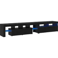 Syfax Meuble TV 2 pcs Chêne noir 230 x 36,5 x 40 cm Bois d'ingénierie