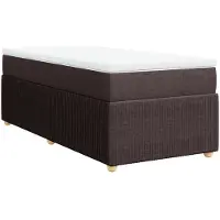 Syfax Sommier à lattes de lit avec matelas Marron foncé 100x200 cm