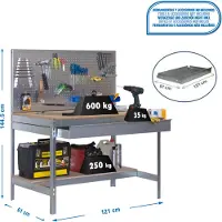 Simon Rack Etabli Simonwork Bt2 Box 1200 Galva/bois Galva/bois 1445x1210x610 -