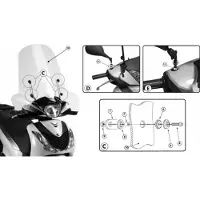 Givi Kit de montage A315A pour pare-brise 313AG pour Honda SH 125i-150i (09-12)