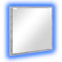 Syfax Miroir de salle de bain LED Gris Sonoma 40 x 37 x 8.5 cm
