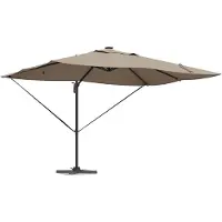 Syfax Parasol Taupe 352 x 251 x 265 cm Polyester et Aluminium