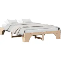Syfax Cadre de lit Naturel 160 x 200 cm Pin massif