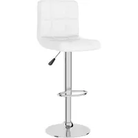 Syfax Tabouret de bar Blanc Similicuir