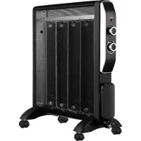 Vale Micathermic Chauffage HY-200A 2000 watts, chauffage efficace par mica, protection contre la surchauffe, enroulable, noir