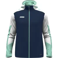 Jako Veste à capuche Dynamic pour enfants - 6870, Couleur:marine/blanc/minze, Taille:128