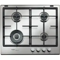 Whirlpool Table de cuisson à gaz 4 brûleurs GMR6422IXL 60 cm Acier Vendu en qualité B 8003437234927