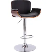 Syfax Tabouret de bar Noir Similicuir