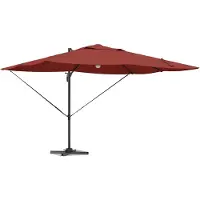 Syfax Parasol Terre cuite 351 x 250 x 253 cm Polyester et Aluminium