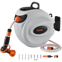 Vevor Boîte murale pour tuyau 35mx12mm Enrouleur de tuyau de jardin