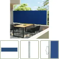 The Living Store Store latéral extensible 600x160 cm bleu