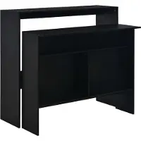 Prolenta Maison Exclusive - Table de bar avec 2 dessus de table Noir 130 x 40 x 120 cm