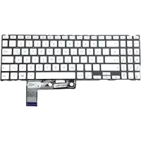T-ProTek FRANÇAIS - Clavier argenté avec éclairage compatible avec Asus ZenBook 15 UX533FD-A8097T