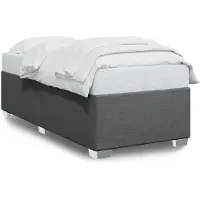 vidaXL Cadre de lit sans matelas gris foncé 80x200 cm Tissu