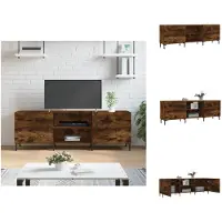 vidaXL Armoire TV chêne fumé 150x30x50 cm Bois composite - Meuble TV