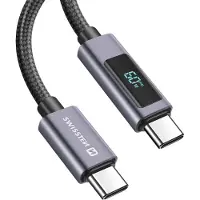 Swissten Câble de charge USB-C / USB-C 1,5m 60W PD avec écran LCD