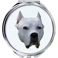Art-Dog Dogue argentin, Dogo Argentino - Miroir avec photo et impression géométrique de la marque