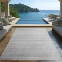 Carpetsale24 Tapis d’Extérieur Imperméable et Résistant aux UV Idéal pour Cuisine Balcon Terrasse Jardin et Salon, Taille: 80x150 cm