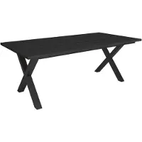 Skraut Home TETRIX Table à manger, 194x90x74cm, Pour 10 personnes, Meubles de Salon, Noir