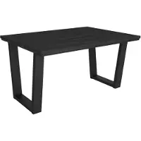 Skraut Home TETRIX Table à manger, 140x90x74cm, Pour 6 personnes, Meubles de Salon, Noir