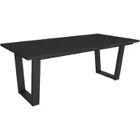 Skraut Home TETRIX Table à manger, 194x90x74cm, Pour 10 personnes, Meubles de Salon, Noir