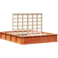 Syfax Cadre de lit Cire marron 160 x 200 cm Bois de pin massif