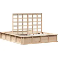 Syfax Cadre de lit Marron 150 x 200 cm Bois de pin massif