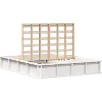 Syfax Cadre de lit Blanc 160 x 200 cm Bois de pin massif