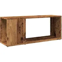 Syfax Meuble TV vieux bois 80x24x32cm bois d'ingénierie