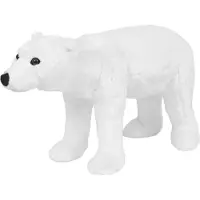 Syfax Jouet en peluche Ours polaire Blanc XXL