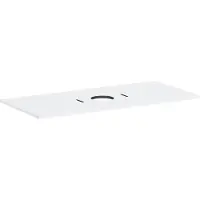 Hansgrohe Xilesa E Console avec découpe au centre pour lavabo à poser sans trou de robinetterie, 1180x550x16mm, 54277700