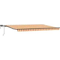 Syfax Auvent Rétractable jaune et orange 500 ×300 cm tissu