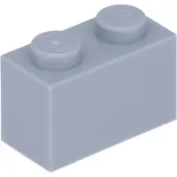 LEGO 50 pièces 3004 Brick 1x2 Part Basic Bricks 50 Clair Gris Bleuâtre