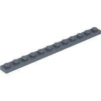 LEGO 1x12 plaques 60479 - 50 pièces gris bleuté foncé