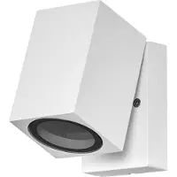Osram ENDURA Classic Cube ADJ WALL Applique murale d'extérieur, blanc, culot GU10 (max 35W), peut être équipée d'une ampoule simple ou intelligente, tête de lampe orientable, classe de protection IP44