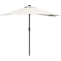 Syfax Parasol de jardin Sable 294 x 150 x 223 cm Polyester et Acier