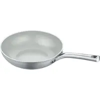 Berndes b.free Veggie-Wok, Poêle à wok, Poêle à wok, Adapté à l'induction, Aluminium recyclé, Gris, Ø 28 cm, 0008634328