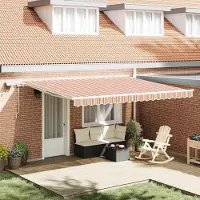 Syfax Auvent Rétractable Multicolore 450 × 350 cm Tissu et acier