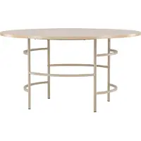 Furnlux Classic FURNLUX Table à manger Copenhagen Oak Und Beige 140cm / Hauptfarbe : Beige / Dimensions : 140 x 140 x 74 cm