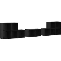 Syfax Ensemble de meubles TV 8 pcs Chêne noir Bois d'ingénierie
