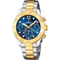 Festina Femmes Montre Casual en acier inoxydable argenté or D2UF20604/3