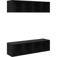 Syfax Ensemble meuble TV 4 pcs Chêne noir 37 x 37 x 72 cm